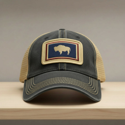 Wyoming Flag Patch Trucker Hat