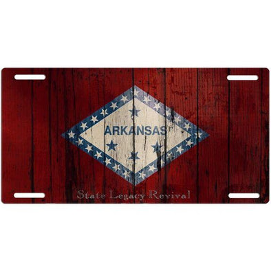 Arkansas Flag Vintage License Plate