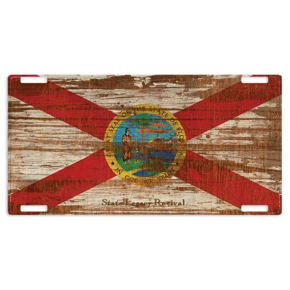 Florida Flag Vintage License Plate