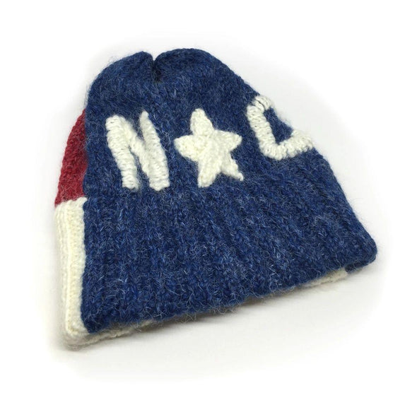 North Carolina Flag Hand-knit Beanie