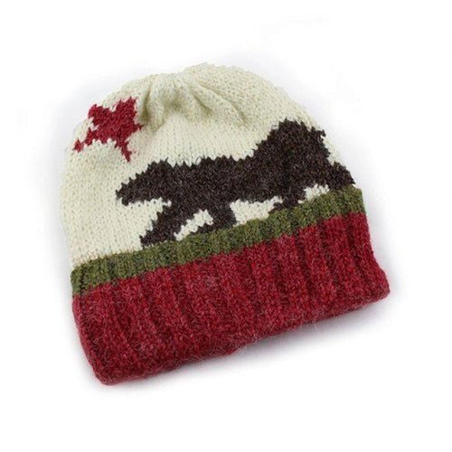 California Flag Hand-knit Beanie