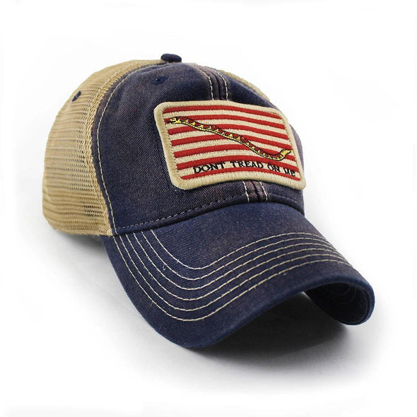 First Navy Jack Don't Tread on Me Flag Trucker Hat