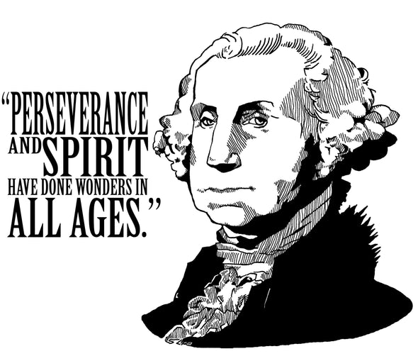 George Washington Perseverance and Spirit T-Shirt, Assorted