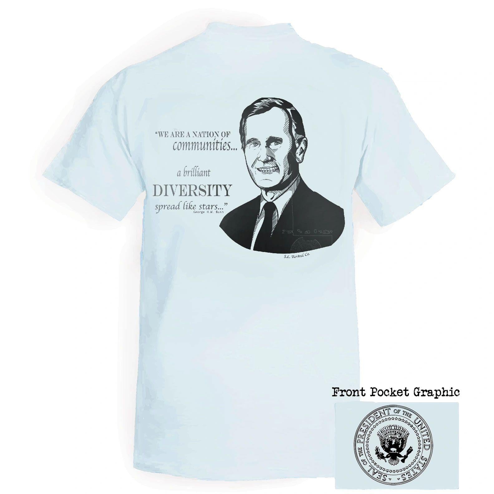 George H.W. Bush We Are A Nation of Communities T-Shirt, Assorted – SL  Revival Co.