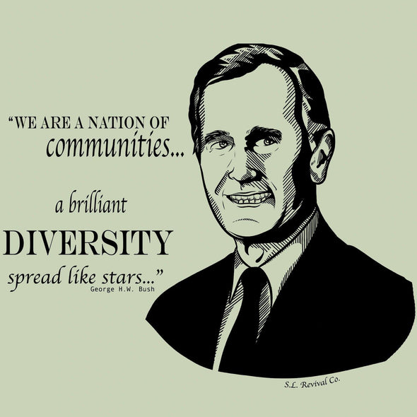 George H.W. Bush We Are A Nation of Communities T-Shirt, Assorted