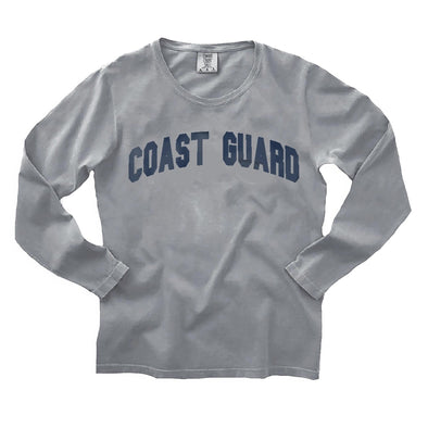Coast Guard Collegiate Long Sleeve T-Shirt, Grey