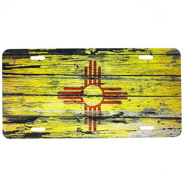 New Mexico Flag Vintage License Plate