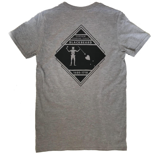 Blackbeard T-Shirt, S/S, Heather Grey