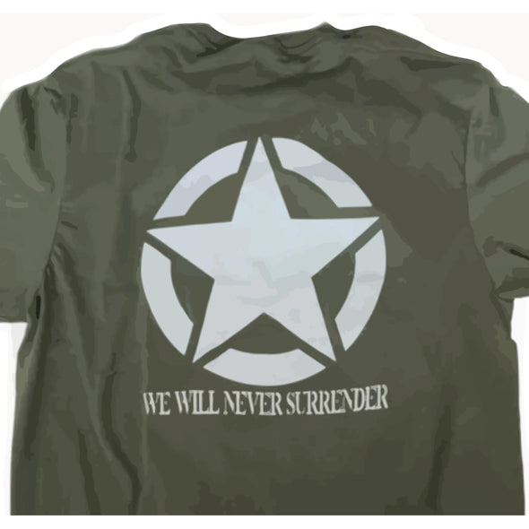 World War 2 Allied Star T-Shirt, S/S, Green