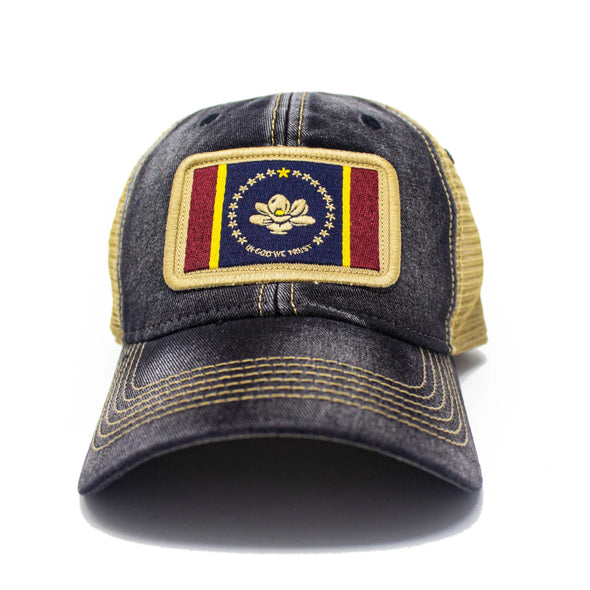 Mississippi "In God We Trust" Flag Patch Trucker Hat