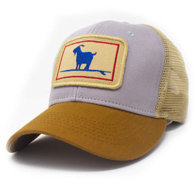 Surfing Goat Structured Trucker Hat, Steel and Earth