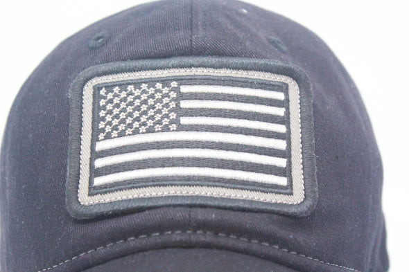 USA Flag Patch Ball Cap, Black