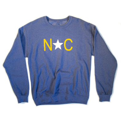 N star C Banner Sweatshirt, Vintage Heather Blue