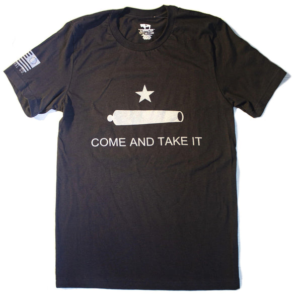 Come and Take It, Gonzales Flag T-Shirt, Dark Grey
