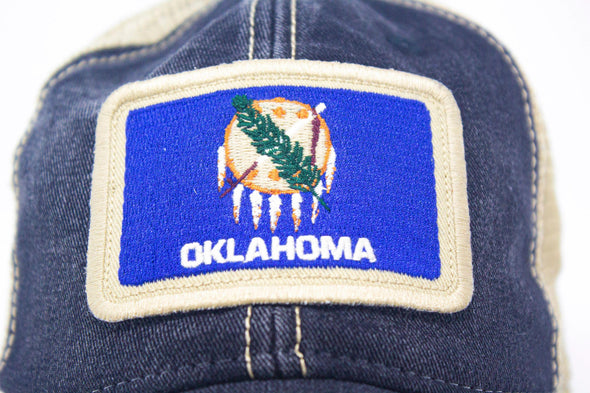 Oklahoma Flag Patch Trucker Hat