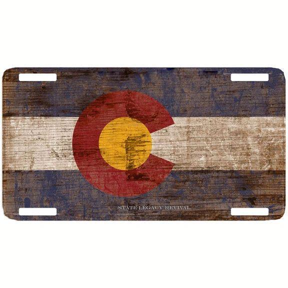 Colorado Flag Vintage License Plate