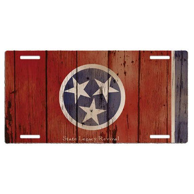 Tennessee Flag Vintage License Plate