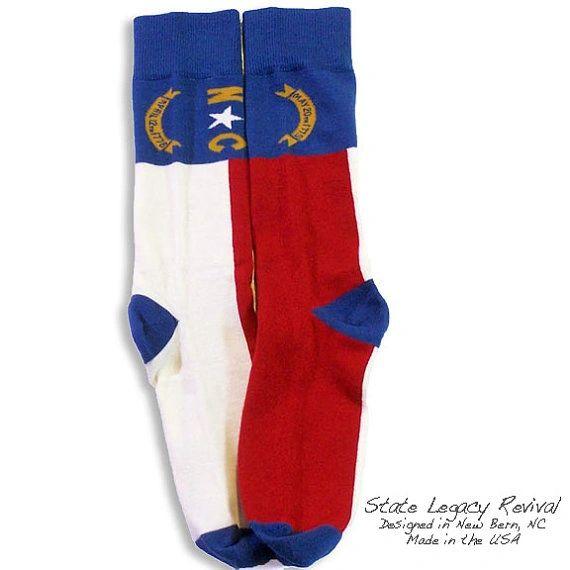 North Carolina Flag Socks