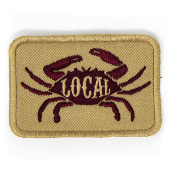 Local Seafood Embroidered Flag Patch