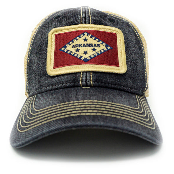 Arkansas Flag Patch Trucker Hat