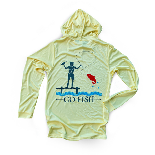 Go Fish Blackbeard, Long Sleeve Sun Shirt, Hooded, Assorted Colors