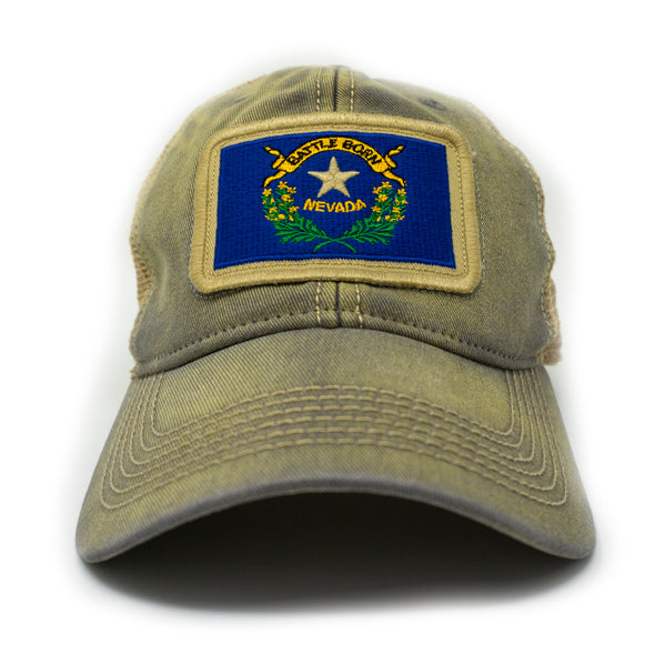 Nevada Flag Patch Trucker Hat