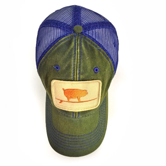 Everyday Wave Hog Trucker Hat, Ocean Green